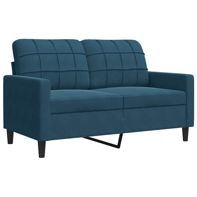 2-sitssoffa blå 120 cm sammet