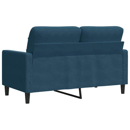 2-sitssoffa blå 120 cm sammet