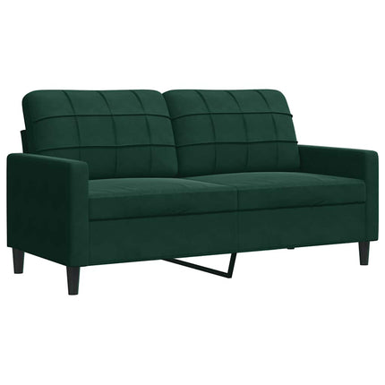Soffa 2-sits mörkgrön 140 cm sammet