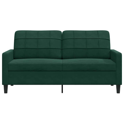 Soffa 2-sits mörkgrön 140 cm sammet