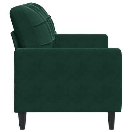 Soffa 2-sits mörkgrön 140 cm sammet