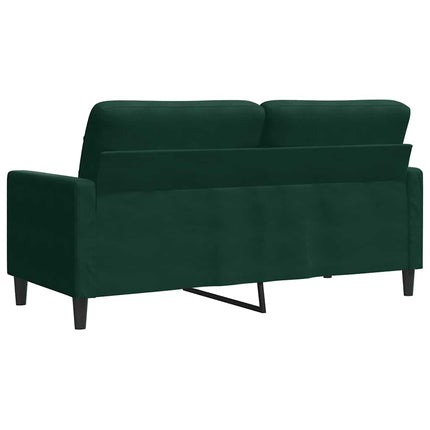 Soffa 2-sits mörkgrön 140 cm sammet