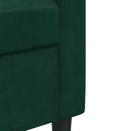 Soffa 2-sits mörkgrön 140 cm sammet