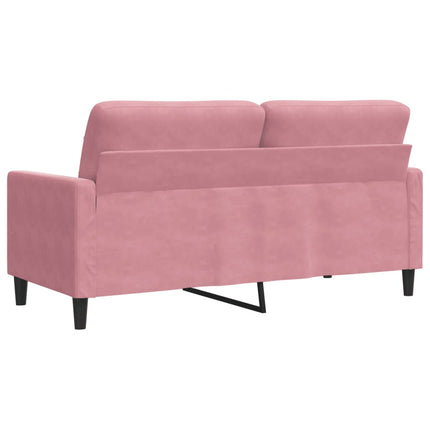 Soffa 2-sits rosa 140 cm sammet