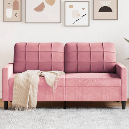 Soffa 2-sits rosa 140 cm sammet