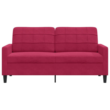 2-sitssoffa vinröd 140 cm sammet