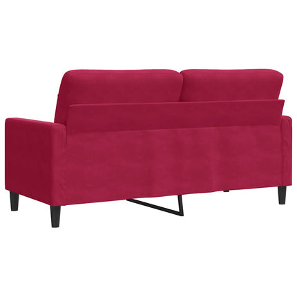 2-sitssoffa vinröd 140 cm sammet