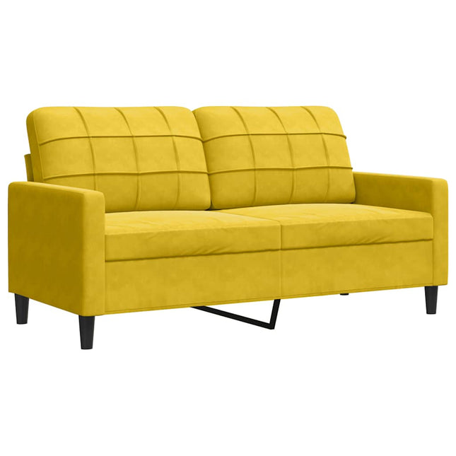 2-sitssoffa gul 140 cm sammet