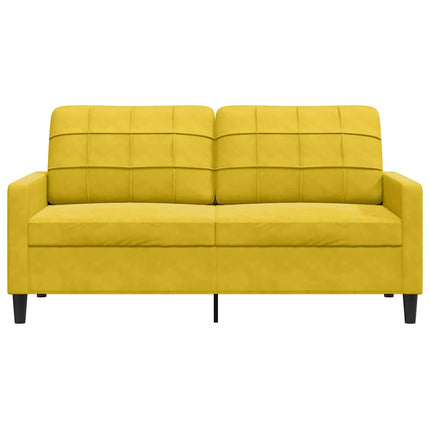 2-sitssoffa gul 140 cm sammet