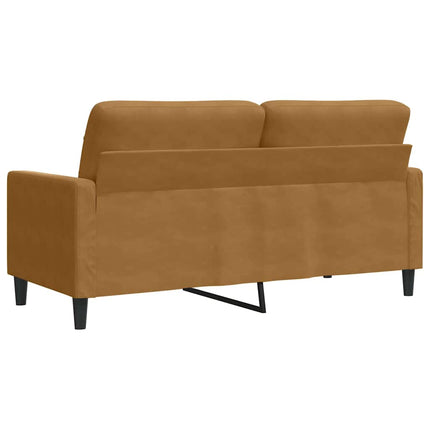 Soffa 2-sits brun 140 cm sammet
