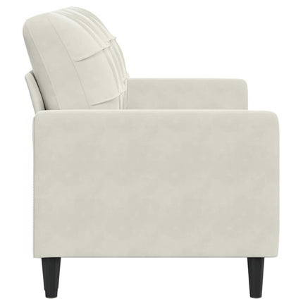 Soffa 2-sits gräddvit 140 cm sammet