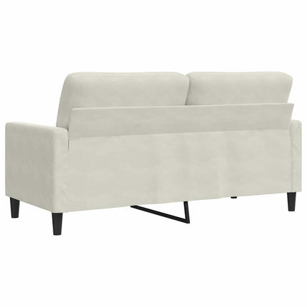 Soffa 2-sits gräddvit 140 cm sammet