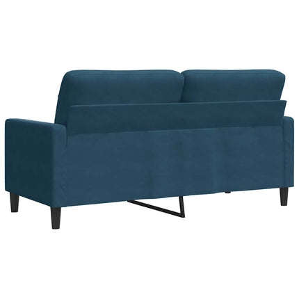2-sitssoffa blå 140 cm sammet