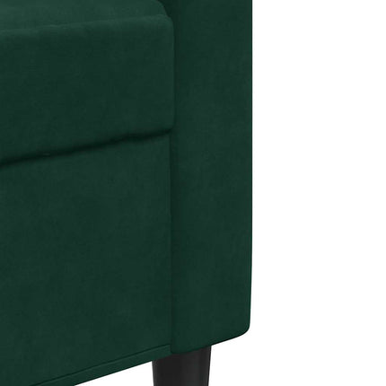 3-sitssoffa mörkgrön 180 cm sammet