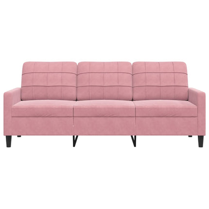 3-sitssoffa rosa 180 cm sammet