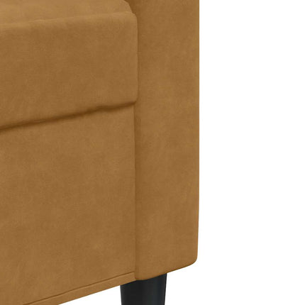3-sitssoffa brun 180 cm sammet