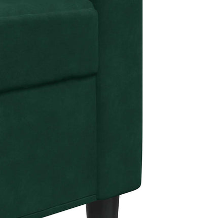 3-sitssoffa mörkgrön 210 cm sammet
