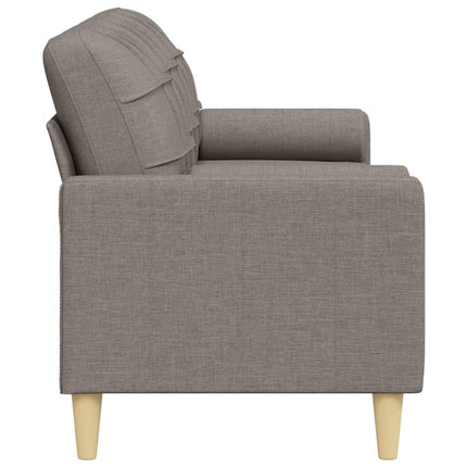 3-sitssoffa med prydnadskuddar taupe 210 cm tyg