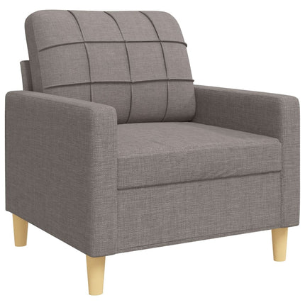 Soffgrupp med fotpall 4 delar taupe tyg