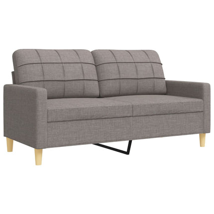Soffgrupp med kuddar 2 delar taupe tyg