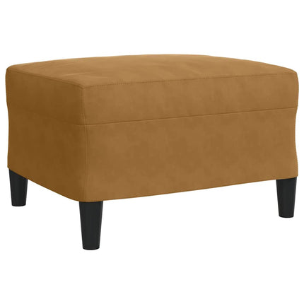 Soffgrupp med dynor och bolster 3 delar brun sammet