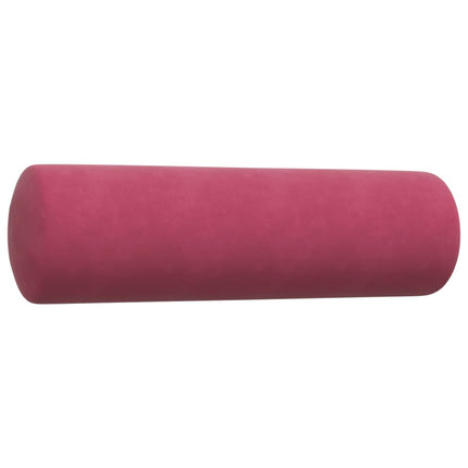 Soffgrupp med dynor och bolster 2 delar vinröd sammet