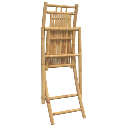 Hopfällbara trädgårdsstolar 4 st 46x66x99 cm bambu