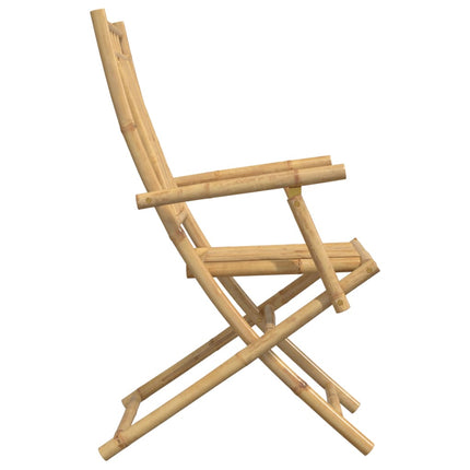 Hopfällbara trädgårdsstolar 6 st 53x66x99 cm bambu