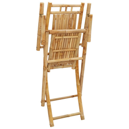 Hopfällbara trädgårdsstolar 8 st 53x66x99 cm bambu