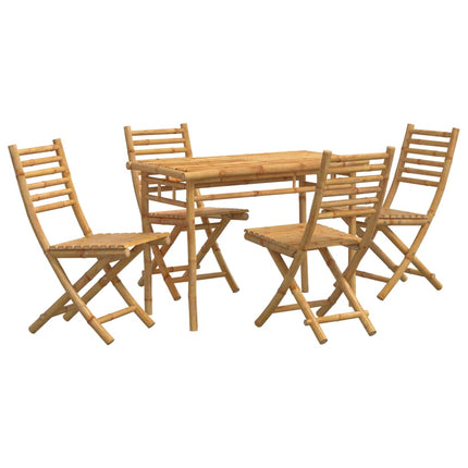 Matgrupp för trädgården bambu 5 delar