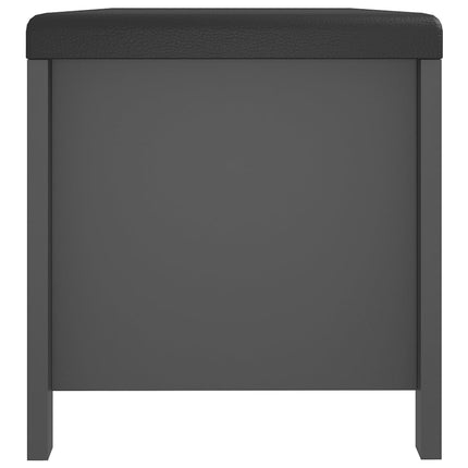 Förvaringslåda med kudde grå 105x40x45 cm