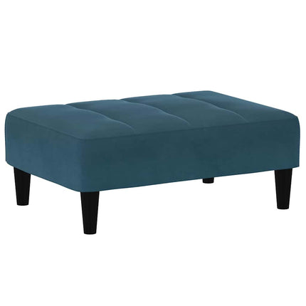 Fotpall Blå 77x55x31 cm sammet
