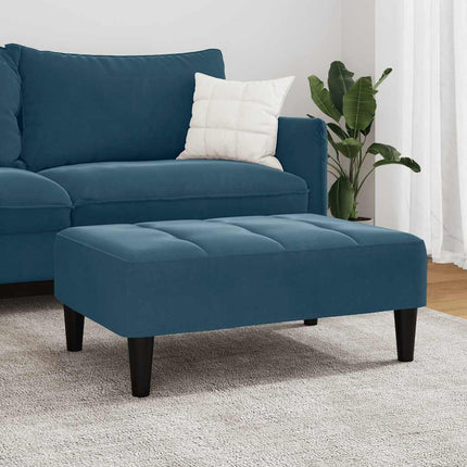 Fotpall Blå 77x55x31 cm sammet