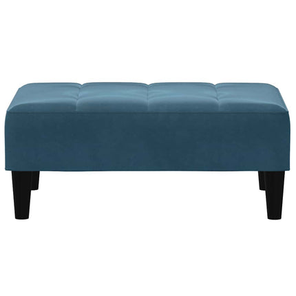 Fotpall Blå 77x55x31 cm sammet