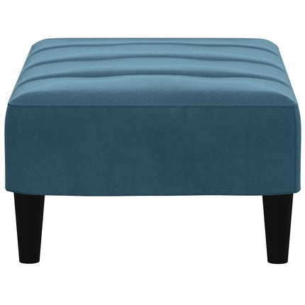 Fotpall Blå 77x55x31 cm sammet