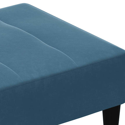 Fotpall Blå 77x55x31 cm sammet