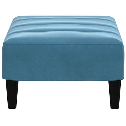 Fotpall Blå 77x55x31 cm sammet