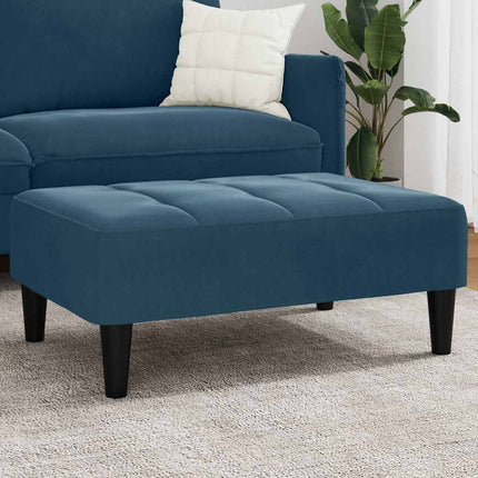 Fotpall Blå 77x55x31 cm sammet