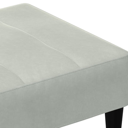 Fotpall Ljusgrå 77x55x31 cm sammet