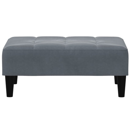 Fotpall mörkgrå 77x55x31 cm sammet