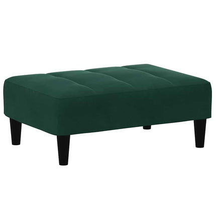 Fotpall mörkgrön 77x55x31 cm sammet