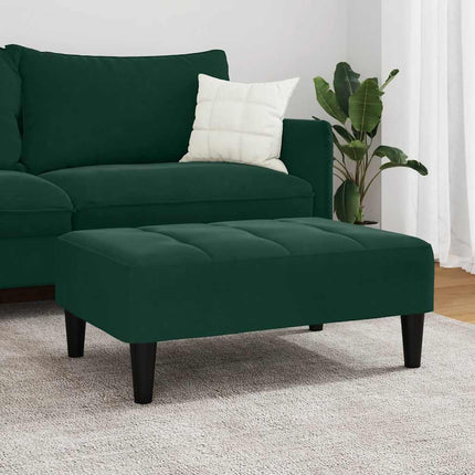 Fotpall mörkgrön 77x55x31 cm sammet