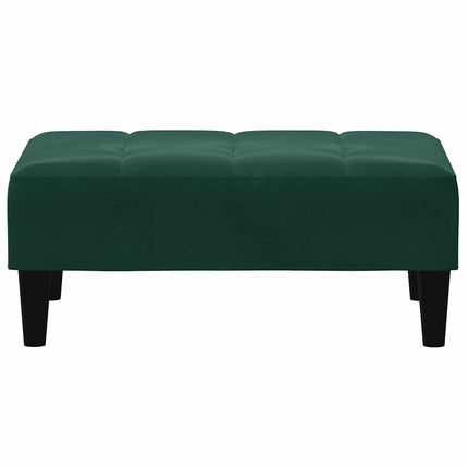 Fotpall mörkgrön 77x55x31 cm sammet