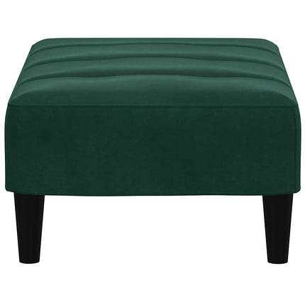 Fotpall mörkgrön 77x55x31 cm sammet