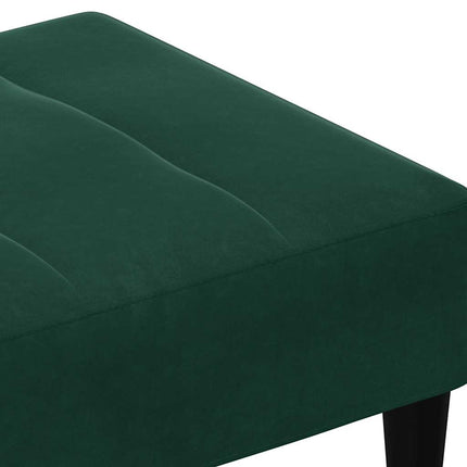 Fotpall mörkgrön 77x55x31 cm sammet