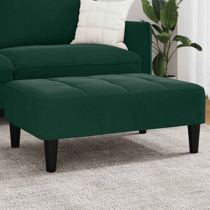 Fotpall mörkgrön 77x55x31 cm sammet