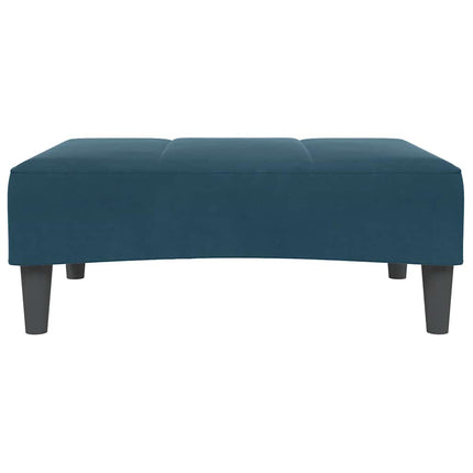 Fotpall Blå 77x55x31 cm sammet