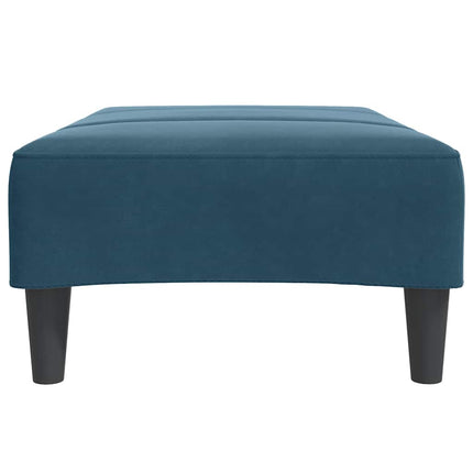 Fotpall Blå 77x55x31 cm sammet
