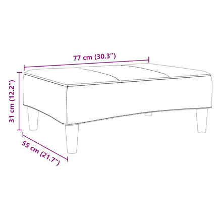 Fotpall Blå 77x55x31 cm sammet