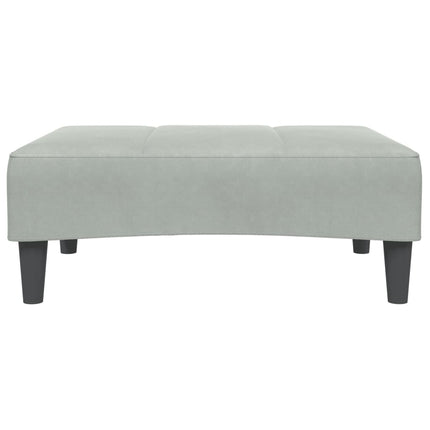 Fotpall Ljusgrå 77x55x31 cm sammet